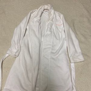 robe-white with pink Calvin Klein logo